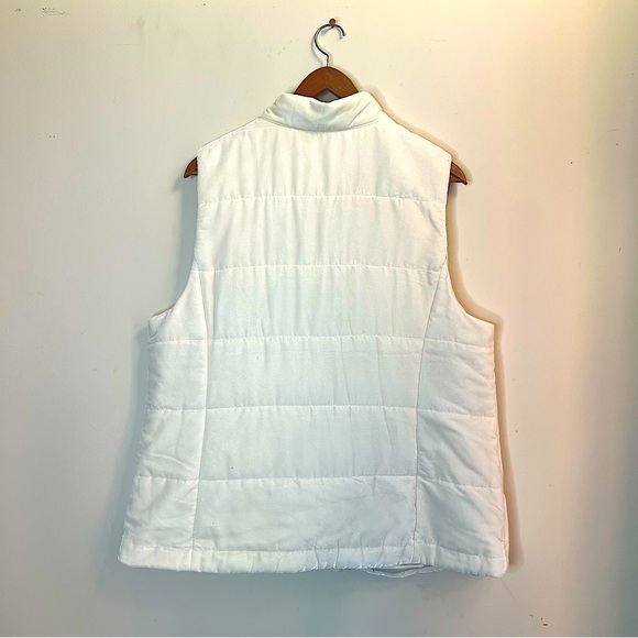 J Jill L Velour Ivory Puffer Vest, NWT - Picture 2 of 7